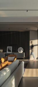 Architectural corridor with recessed circular ceiling light - Lytronex Dubai